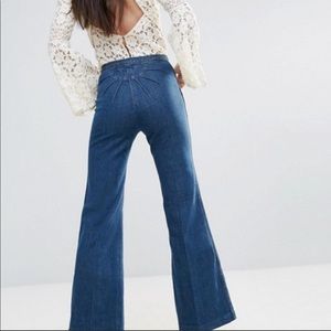 Free People “Ray of Sunshine” flare jeans